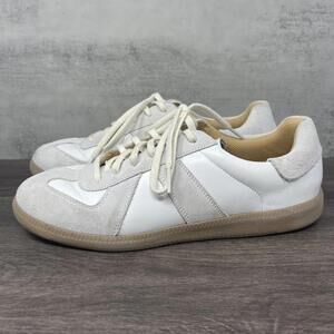 Oliver Cabell Shoes Size 10 Leather White Gum Sole Trainers Sneakers GAT